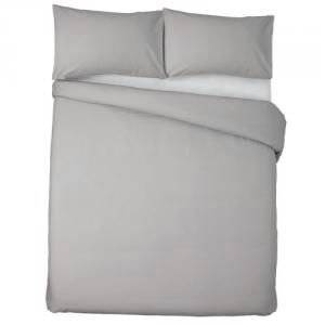 Horrockses Polycotton Duvet Cover Set (King) (Grey)