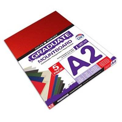 Daler Rowney Graduate Mountboard A2 (Assorted)(5 Pack)