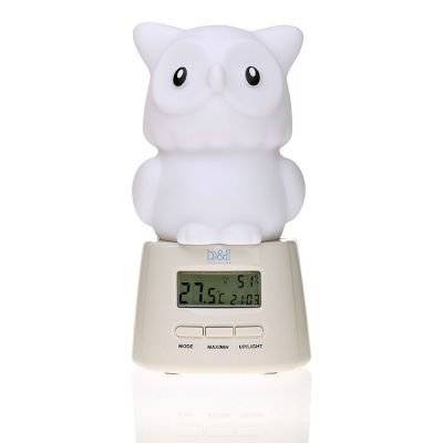 Nigcom Night Light with Hygro-Thermometer (Owl)