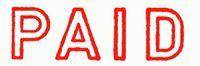 Xstamper Pre-Inked Stamp - Paid (Red Ink)