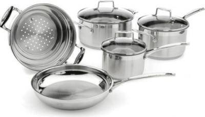 SCANPAN Impact 8 Piece Cookware Set (Stainless Steel)