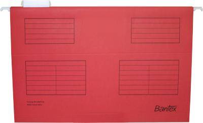 Bantex B3470 Suspension Files (Foolscap)(Red)(25 Pack)