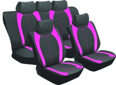 Stingray Curves Car Seat Cover Set (11 Piece) (Pink)