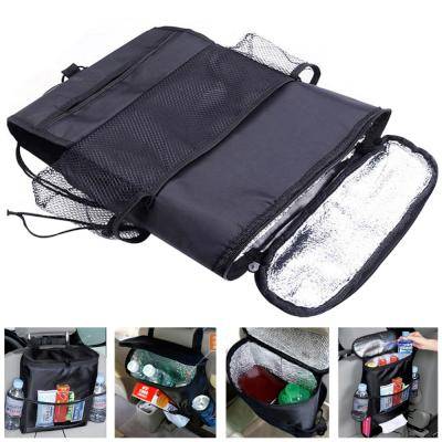 Car Back Seat Organizer with Drinks Cooler (Black)