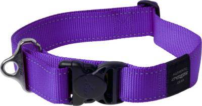 Rogz Utility Landing Strip Dog Collar - Extra Extra Large 40mm (Purple Reflective)