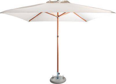 Cape Umbrellas Tokai Patio 2.5m Wooden Classic Line Umbrella (Ecru) (Square)