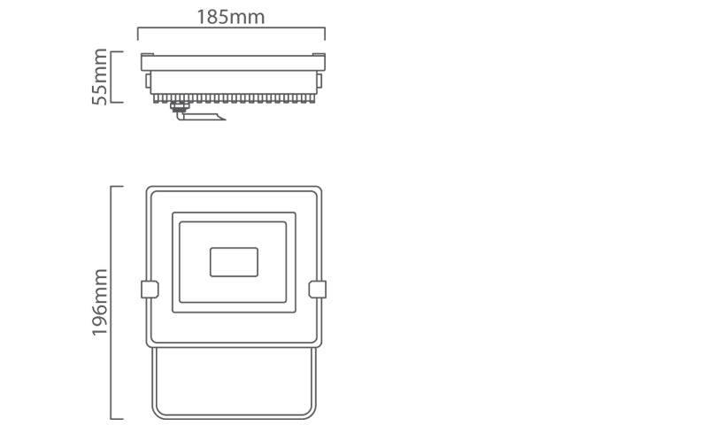 EUROLUX 30W LED Floodlight With Day/ Night Sensor, Cool White