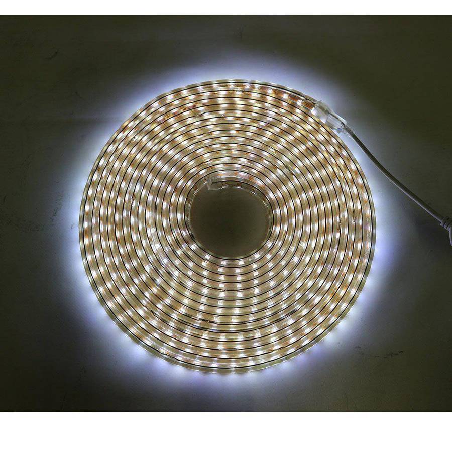 220V LED Strip Light with 2 Power Cables & 2 End Caps, 1st Gen. (Daylight 6000K, 10 Metres)