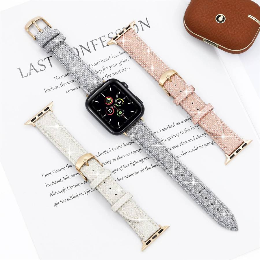 Fabulously Fit Sparkly leather replacement strap - 18mm