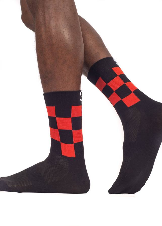 Sexy Socks - Cycling Socks Checks - 8-11