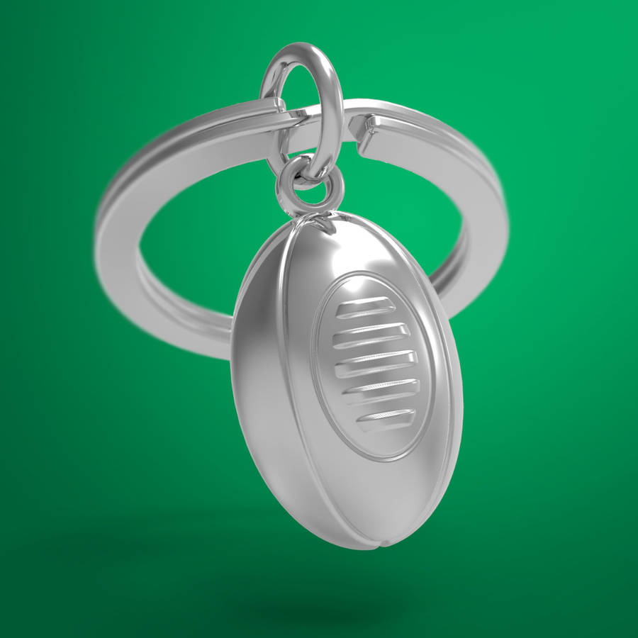 Premium 3D Metal Keyring - Rugby