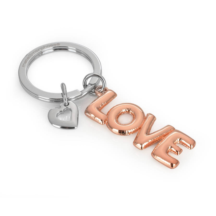 Premium 3D Metal Keyring - Love Balloon