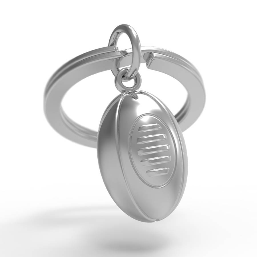 Premium 3D Metal Keyring - Rugby