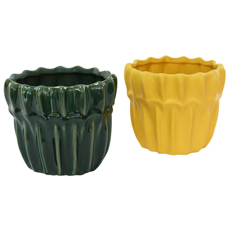 Ridged Pot Planter - 14cm
