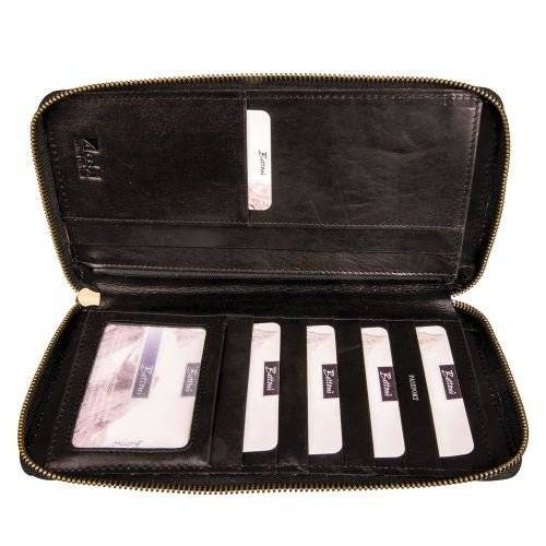 Adpel Sonic Zip Genuine Leather Travel Wallet