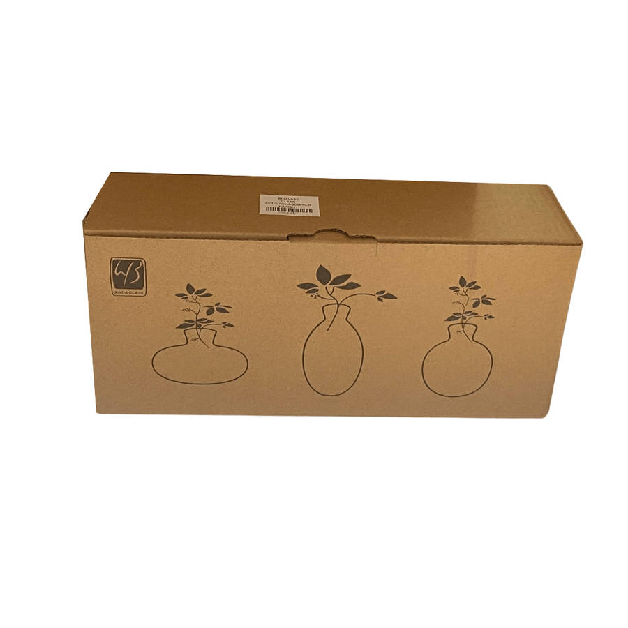 Bud Glass Coloured Mini Vases - 3pc Set