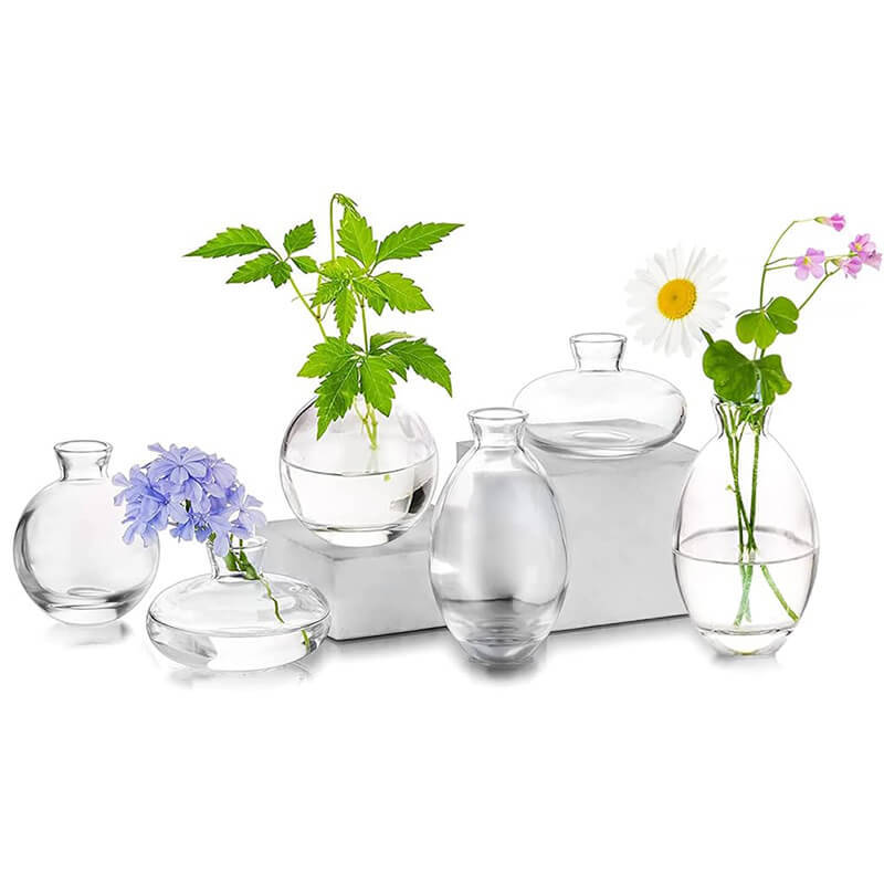 Bud Glass Coloured Mini Vases - 3pc Set