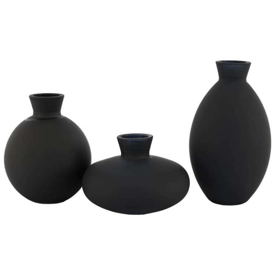 Bud Glass Coloured Mini Vases - 3pc Set