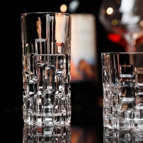 Etna Hi-Ball Crystal Drinking Glasses - Set of 6