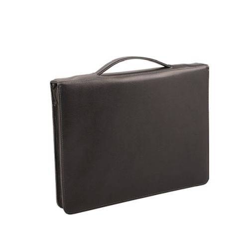 Genuine Leather Varsity Zip Folder