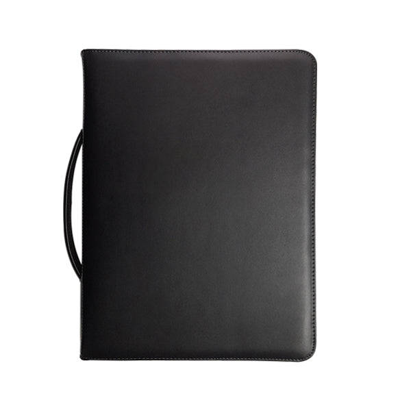 Genuine Leather Varsity Zip Folder