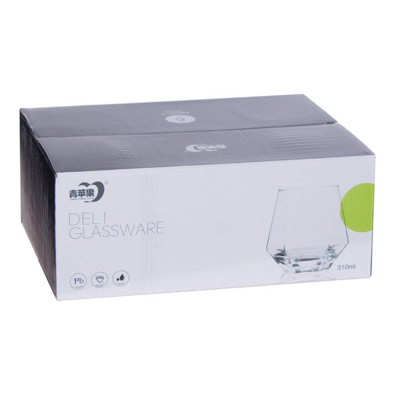 Hexagonal Whisky Tumbler 310ml - Set of 6