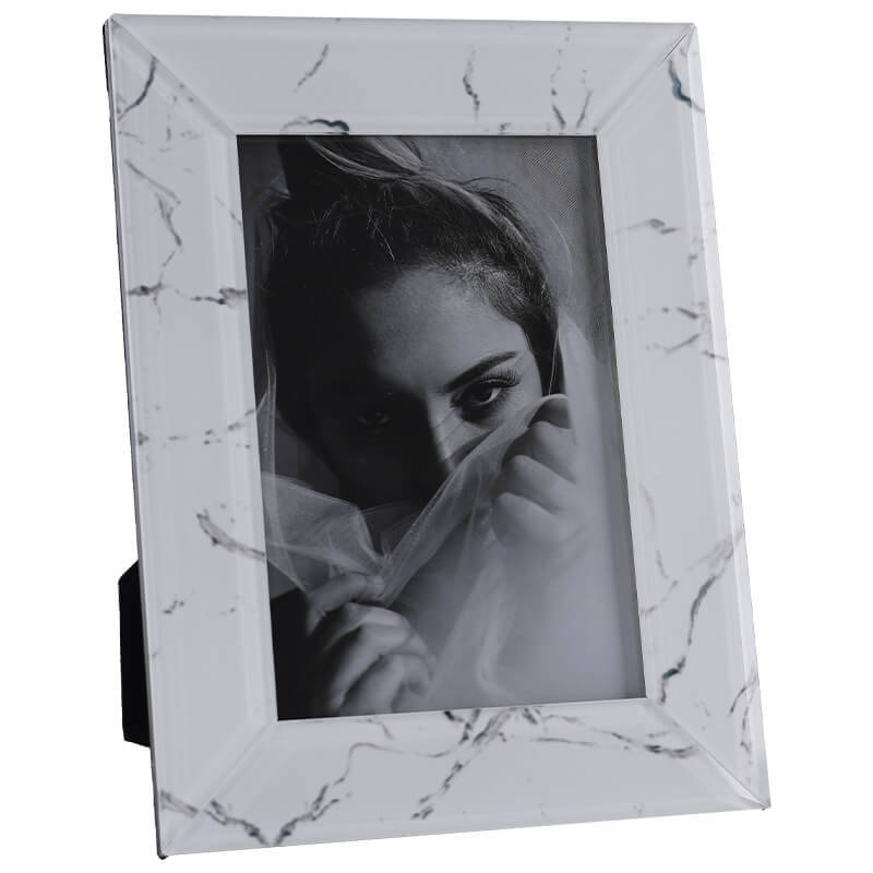 Marble Glass Photo Frame