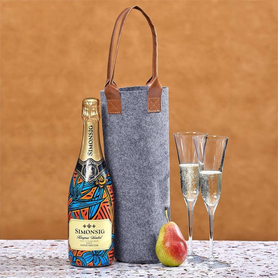 Okiyo Tahada RPET Felt Wine Tote Bag