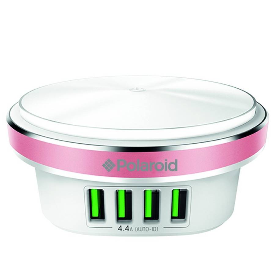 Polaroid LED Press Lamp With 4 Port USB