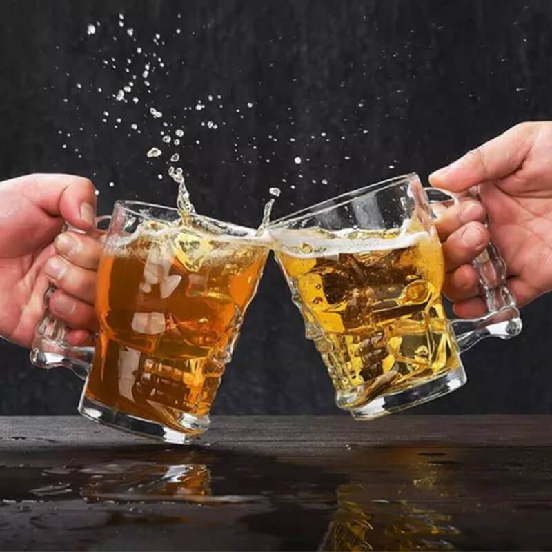 Skull Beer Mug 450ml - Set of 6
