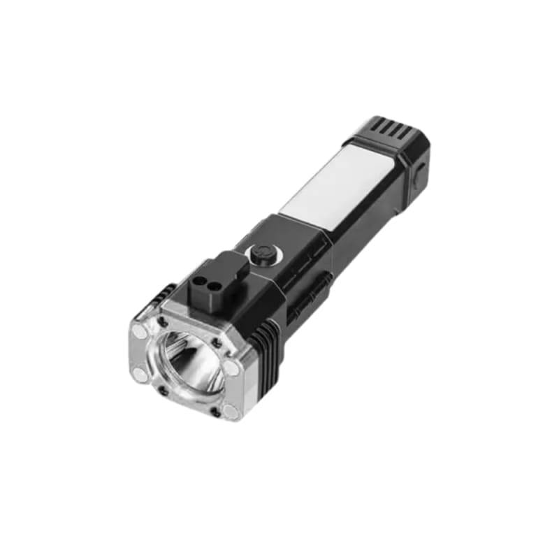 Super Bright LED Torch with Safety Hammer and Strong Magnet Side Light