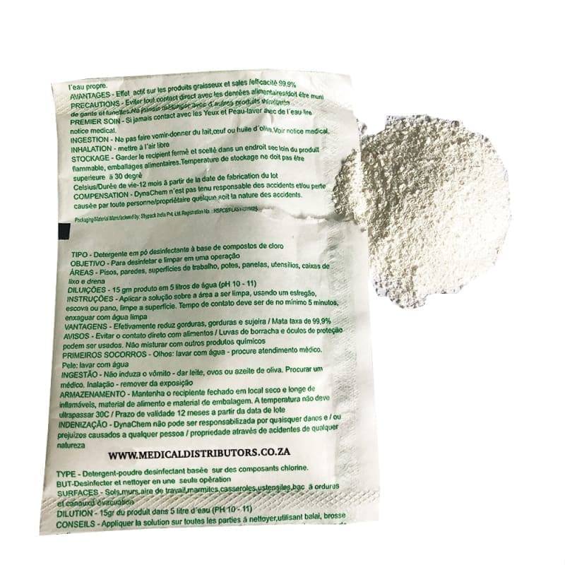 1 x 15 Gram Chlorine Disinfectant Cleaner Powder With Detergents & Corrosion Inhibitors (15g Make...