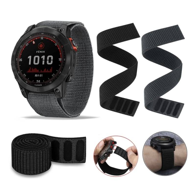 22mm Nylon Stretch Replacement Watch Strap For Garmin Fenix 5/5 Plus/6/7/ Instinct/Forerunner 935...
