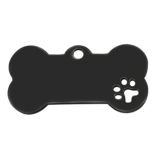 Laser Engraved Dog Bone Paw Print Tags Pendant Charm Dog ID Stainless Steel Blank Dog Tags
