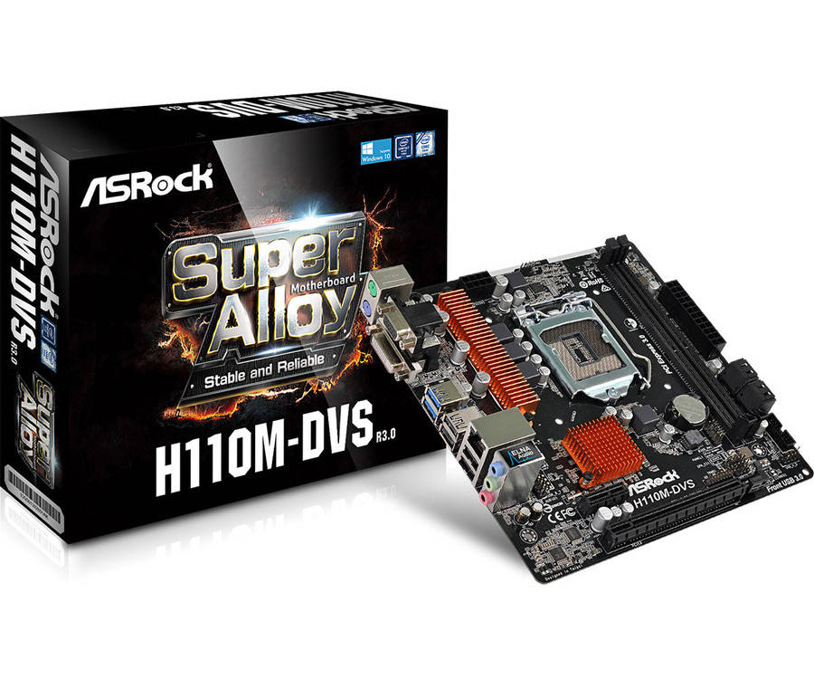ASROCK H110M DVS R3.0 INT. 1151 MATX MB | H110M-DVS-R3.0