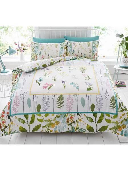 Botanical Flowers Duvet Cover - Floral / Flowers Bedding - Double