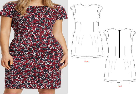 8016 Easy Shift Dress Pattern (Standard Printed Version) - Standard Printed pattern