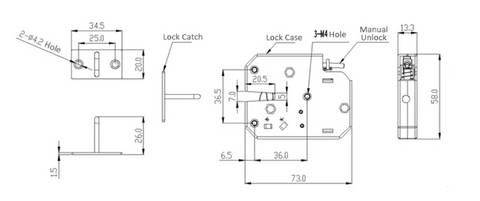 Electronic Lock Dimension