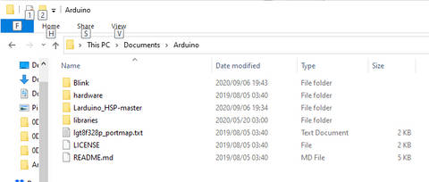 Larduino setup folder