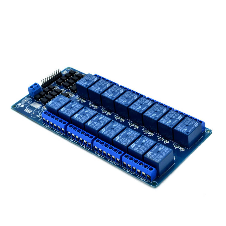 Relay Card 16 Channel ((5V Coil) Optocoupler Isolation low level Trigger Relay Module)