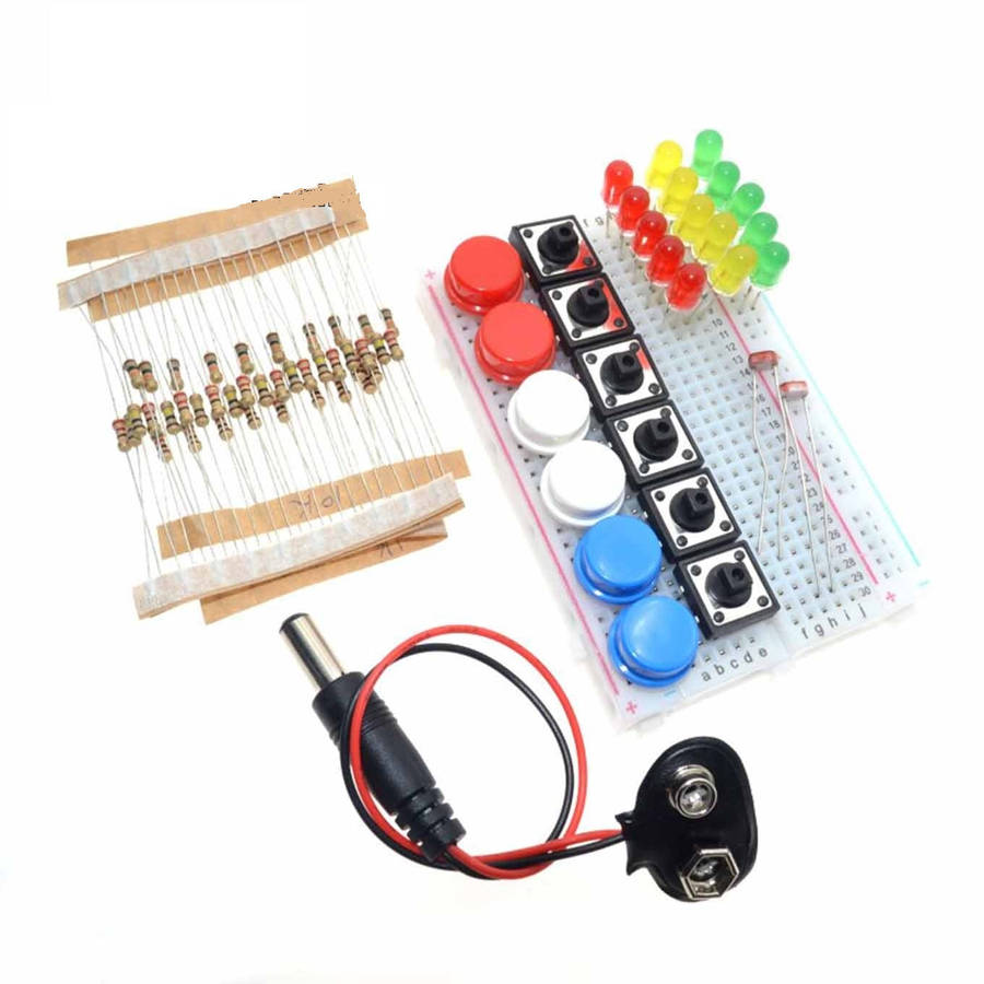 LED's, Buttons, LDR and Breadboard Kit
