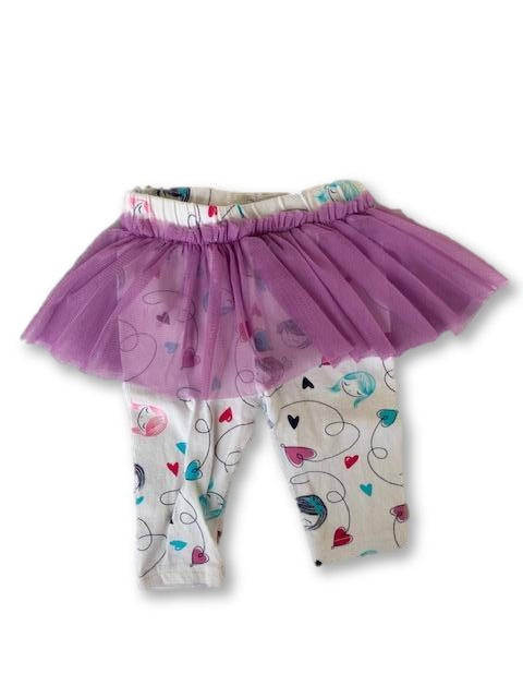 0-3 Months Printed Tights with Lavender Tutu - Ackermans