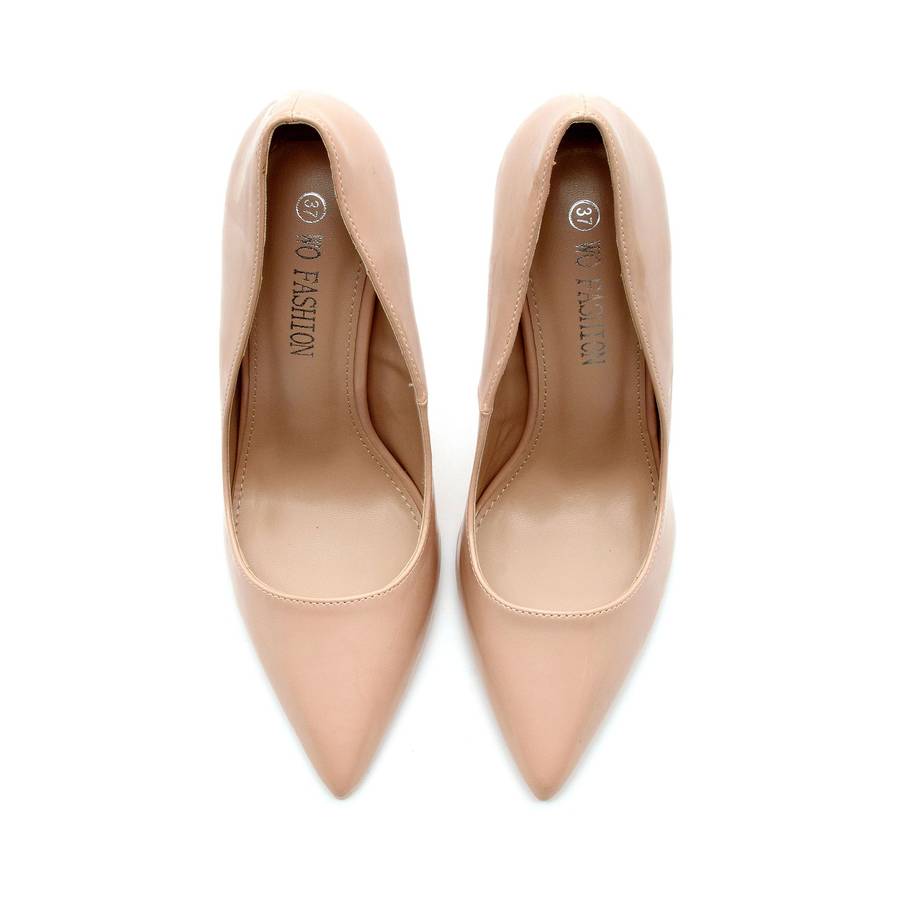 High Heels Waterproof Patent Leather Pump Shoes.