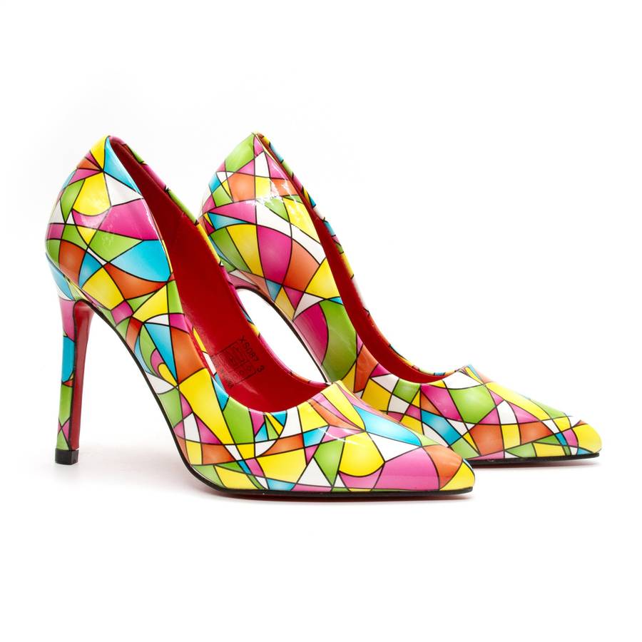 Match African Print ladies Pumps