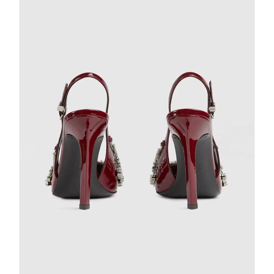 Diamond Embellishment Stiletto Pointed-Toe Shoes.