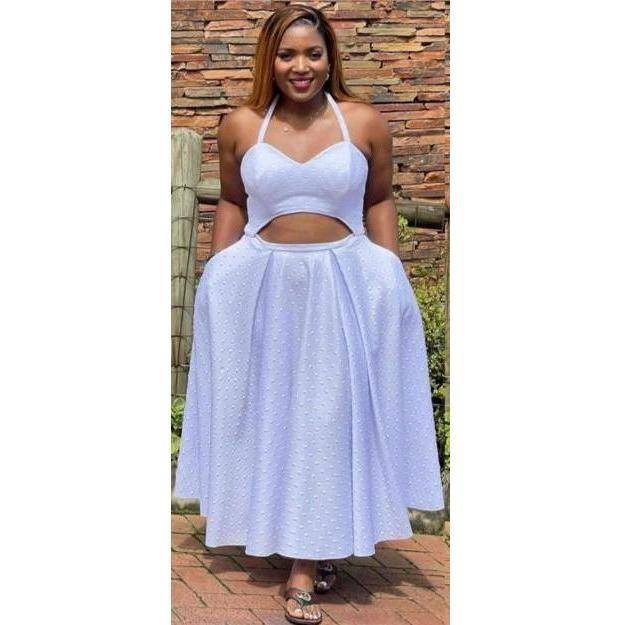 Sleeveless Open Waste Dress