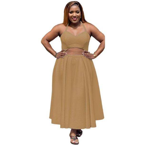 Sleeveless Open Waste Dress