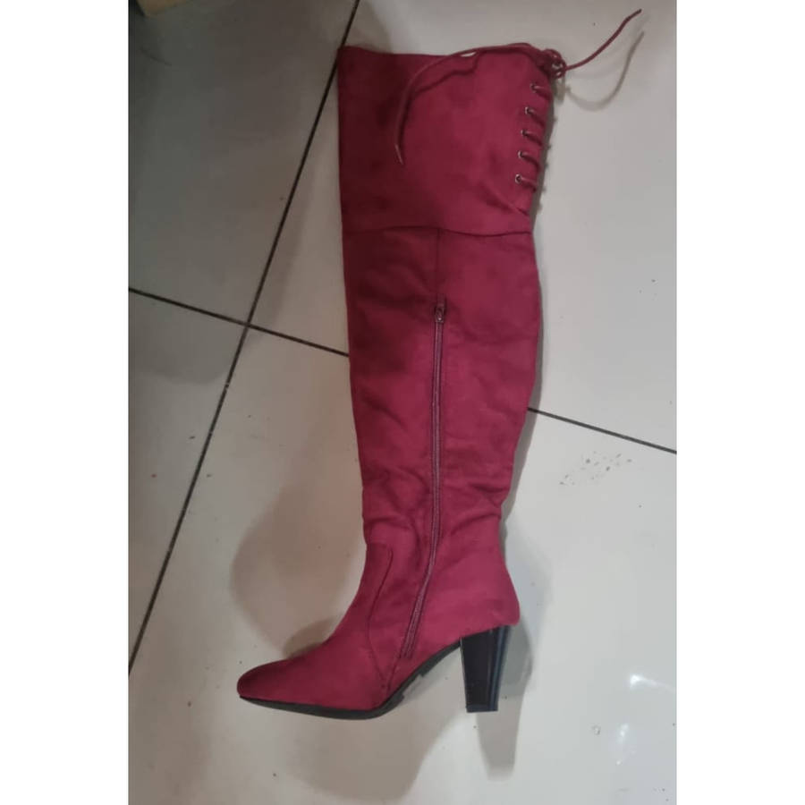 Long Thick Heel Boots