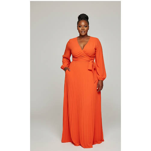 Plus Size 2 Piece Outfits Long Sleeve Crop Top and Long Maxi Skirt Set