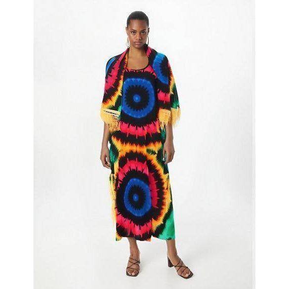 Hand Dyed Dress Kaftan Midi Dress